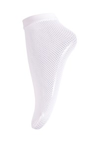Sneaky Fox Fishnet sock White One Size 