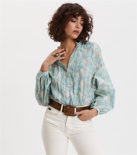 Odd Molly Memorable Blouse Blue Surf
