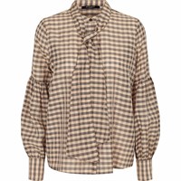 Bruuns Bazaar Check Shirt Roasted Grey Khaki    