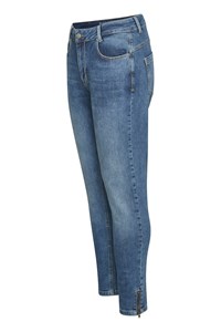 My Essential Wardrobe Celina Zip Denim Jeans Medium Blue    
