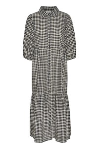 My Essential Wardrobe Sally Long Dress Total Eclipse Checkered