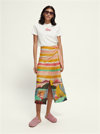 Maison Scotch Sarong Printed Skirt in Organic Cotton   