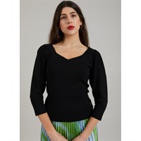 Coster Copenhagen Knit Top With Squared Neck Black 