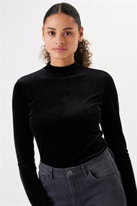 Garcia Black Velour Blouse 