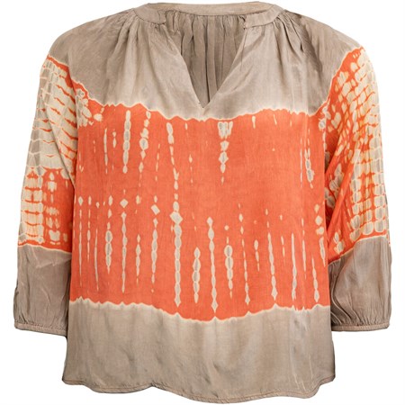 CostaMani Snake Tie Dye Blouse Desert/Coral 