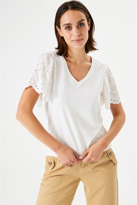 Garcia Viscose Top Off White 