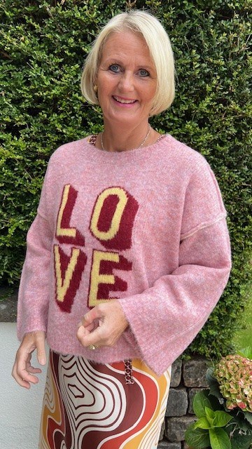 Me369 LOVE Sweater Pink 