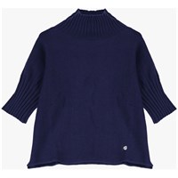 Please Turtleneck Sweat Blue Scuro ONE SIZE   