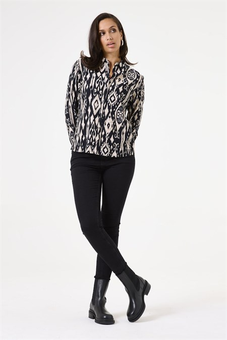 Garcia Viscose Shirt Black Print  