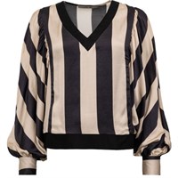 CostaMani Stripe Blouse Black  