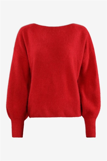 Six Ames Malou Sweater Ruby Red