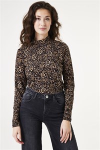 Garcia Cotton Top Black Print 