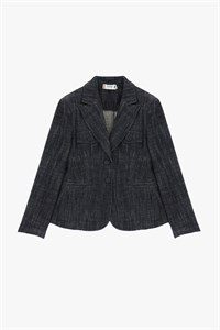 Please Blazer Black Cotton