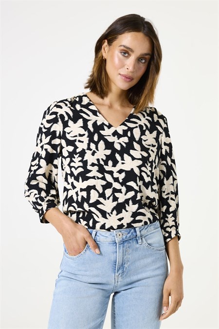 Garcia Viscose Blouse Printed Black 