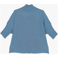 Please Turtleneck Knit Light Blue ONE SIZE    