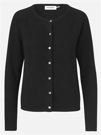 Rosemunde RW Laica Cardigan LS O-neck Wool & Cashmere Black