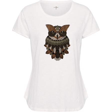 CostaMani Owl Tee White W/Army Mix 