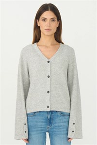 Pieszak PD-Billie V-Neck Cardigan Light Grey Melange  