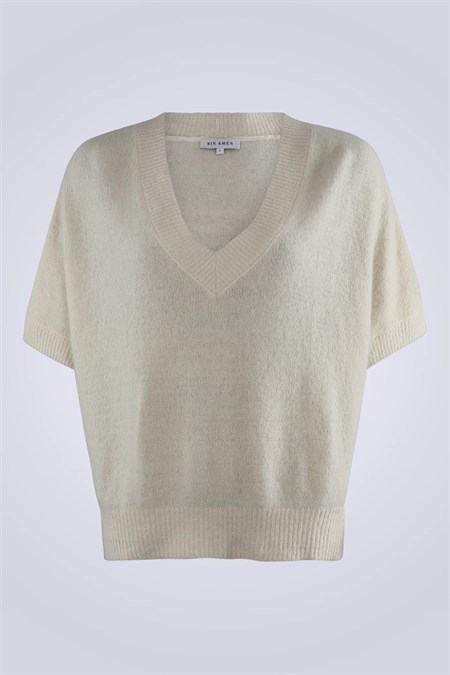 Six Ames Dana Sweater Off White 