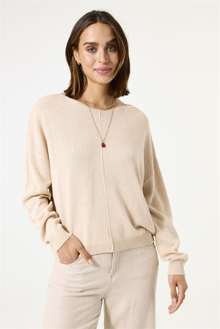 Garcia Linen Pullover Almond 