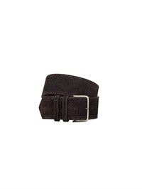 Beck Søndergaard Leather Suede Belt Dark Brown 