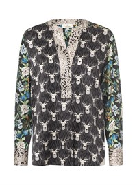 Charlotte Sparre Bliss Blouse Deer Mix Black  