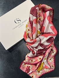 Charlotte Sparre Alice Triangle Uld Silke Tørklæde Rose 
