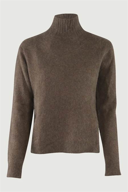 Six Ames Jade Sweater Chocolate Melange  