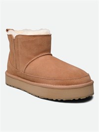 Rosemunde Evelyn Leather Elastic Boot Almond