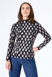 Garcia Blouse Black Print  