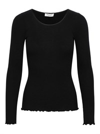Rosemunde RWMiao Uld Silke LS O-neck T-Shirt Black 