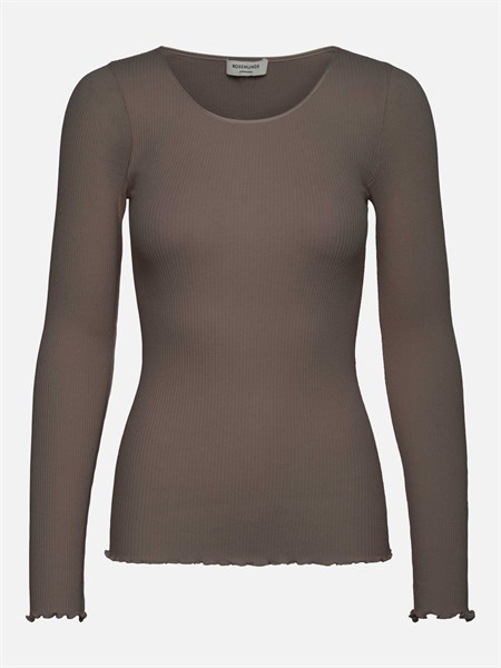 Rosemunde RWMiao Uld Silke LS O-neck T-Shirt Falcon  