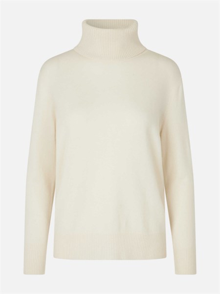 Rosemunde Laica Cashmere LS Roll Neck Ivory  