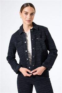 Garcia Jacket Off Black Print 