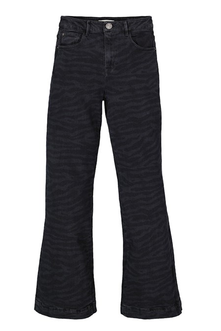 Garcia Wide Denim Jeans Black Printed 