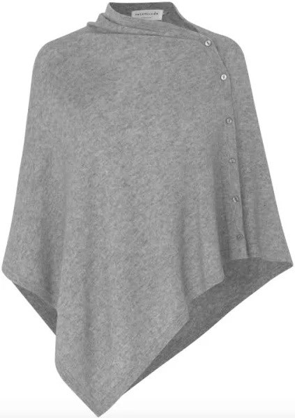 Rosemunde Poncho Cashmere Light Grey 