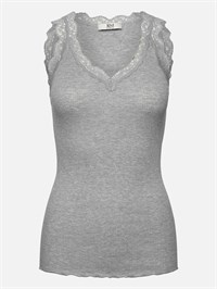 Rosemunde Balta Top Light Grey Melange  