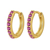 Zefina Øreringe Diana Fucsia Pink