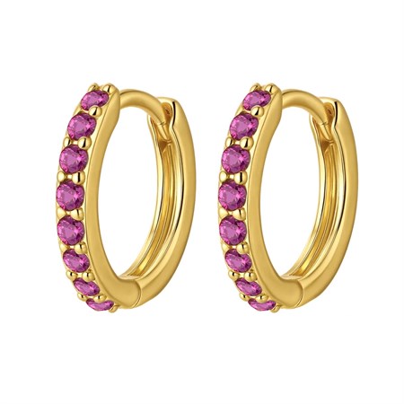 Zefina Øreringe Diana Fucsia Pink