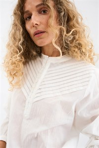 Pieszak PD-Wiona Pleat Shirt White Pearl 