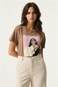 Garcia Cotton Tee Taupe 