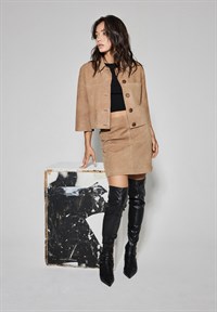 Notyz Suede Jacket Light Brown 