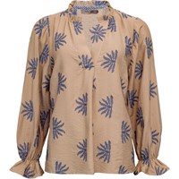 Costamani Miley Blouse Sand Blue Pattern