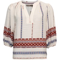 CostaMani Hyacinth Blouse Red Blue Combi