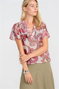 CostaMani Daffodil Blouse Pink Flower 