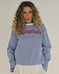 La Rouge Rene Blouse Blue White 