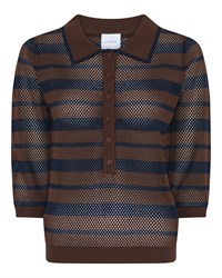 La Rouge Charlotte Knit Brown Navy 