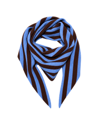 Rosas Cashmere Tørklæde Skyblue Brown   