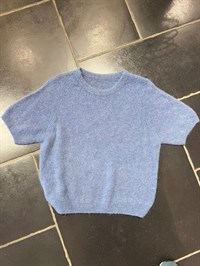 By Lund Alpaca Strik Bluse Sky Blue One Size