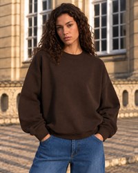 La Rouge Silvia Sweatshirt w. Logo Dark Brown 